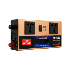Перетворювач напруги з 12V→220V 3000W з дисплеєм EYURAN EY-3000W Помаранчевий