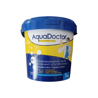 Хімія для басейну AquaDoctor MC-T 1 кг 3 в 1 маленькі пігулки для басейну 20 г