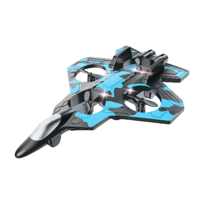 Літак на радіокеруванні Винищувач toy airplane AND JX2085 Чорний із синім