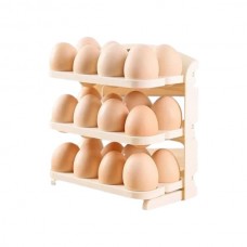 Лоток для яєць трирівневий складний пластиковий Egg holder 1225 Білий